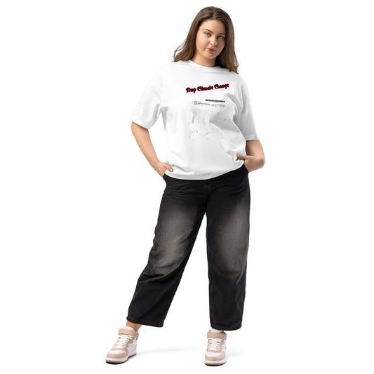 STOP CLIMATE CHANGE - "Natürliche" Katastrophenhilfe - Übergroßes schweres T-Shirt