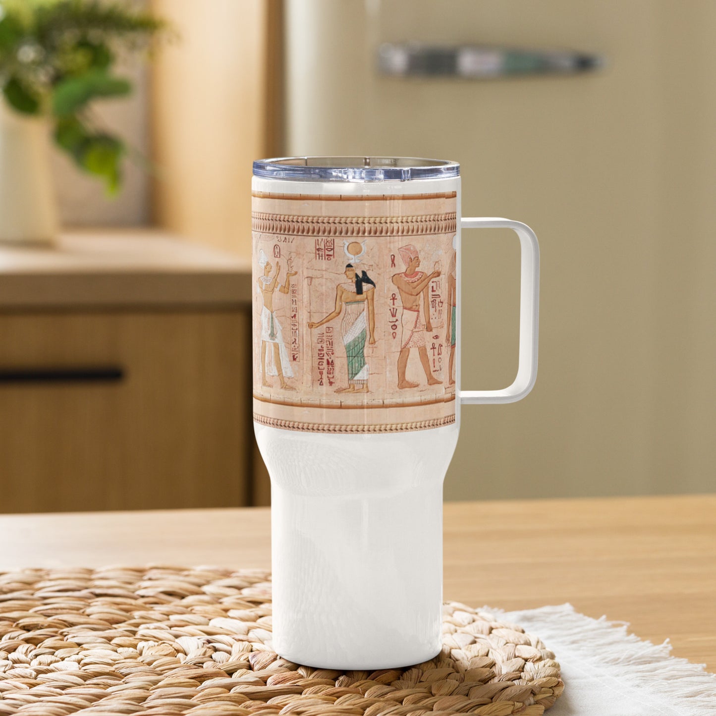 Egyptian Heliographs | Travel mug with a handle