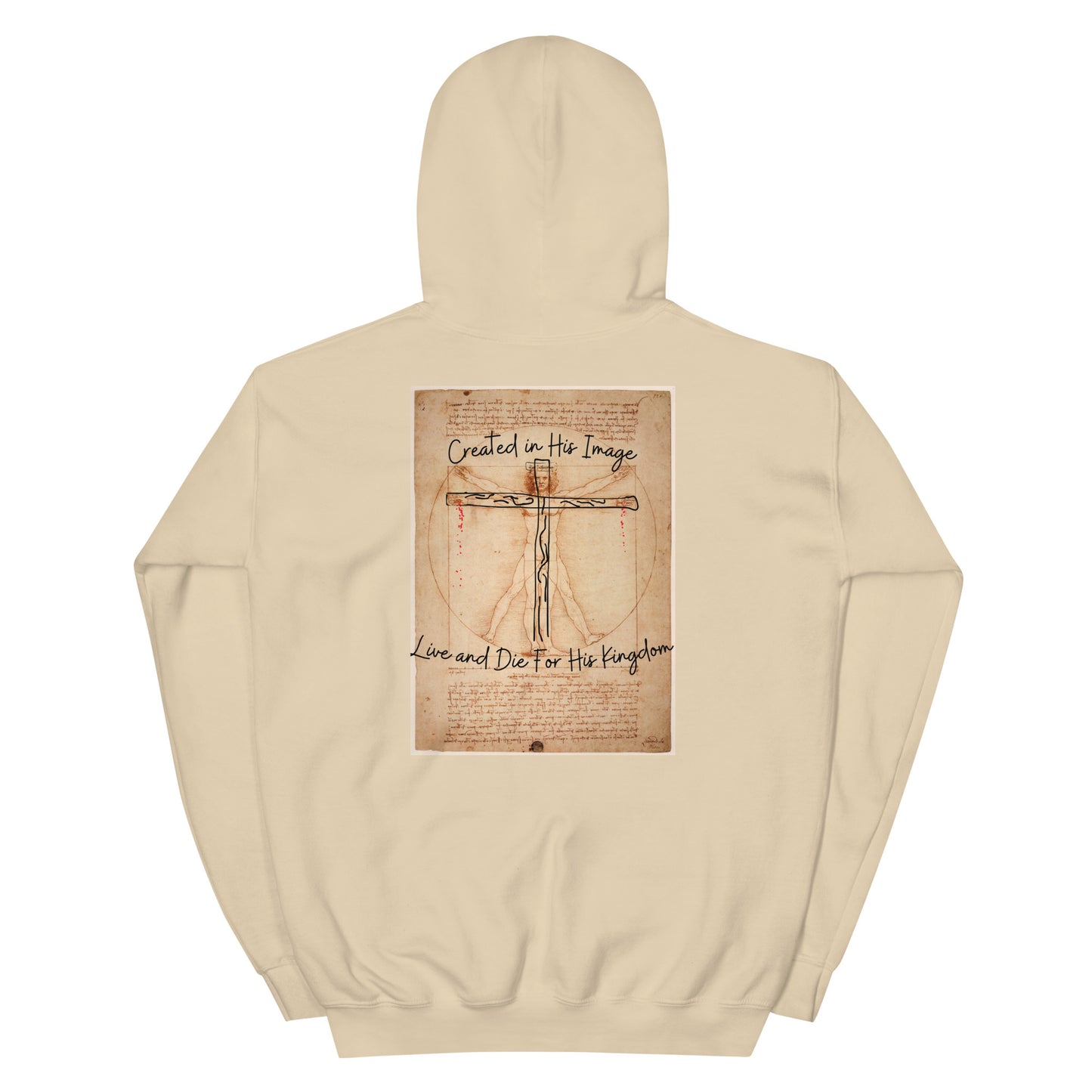 Sudadera unisex con capucha Mano de Dios - Vitruvio